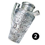 heirloom repousse silver martini shaker
